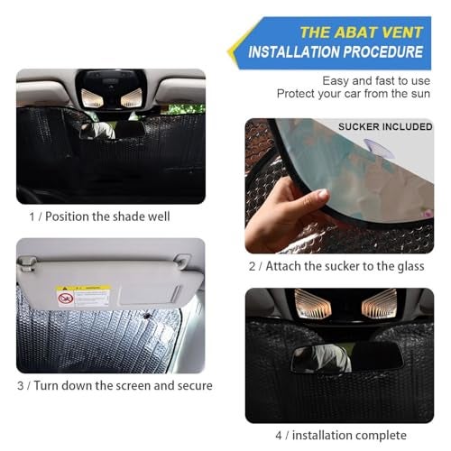 Oarencol Highland Cows Florals Car Windshield Sun Shade Foldable UV Ray Sun Visor Protector Sunshade to Keep Your Vehicle Cool (57" x 31.5") - Image 5