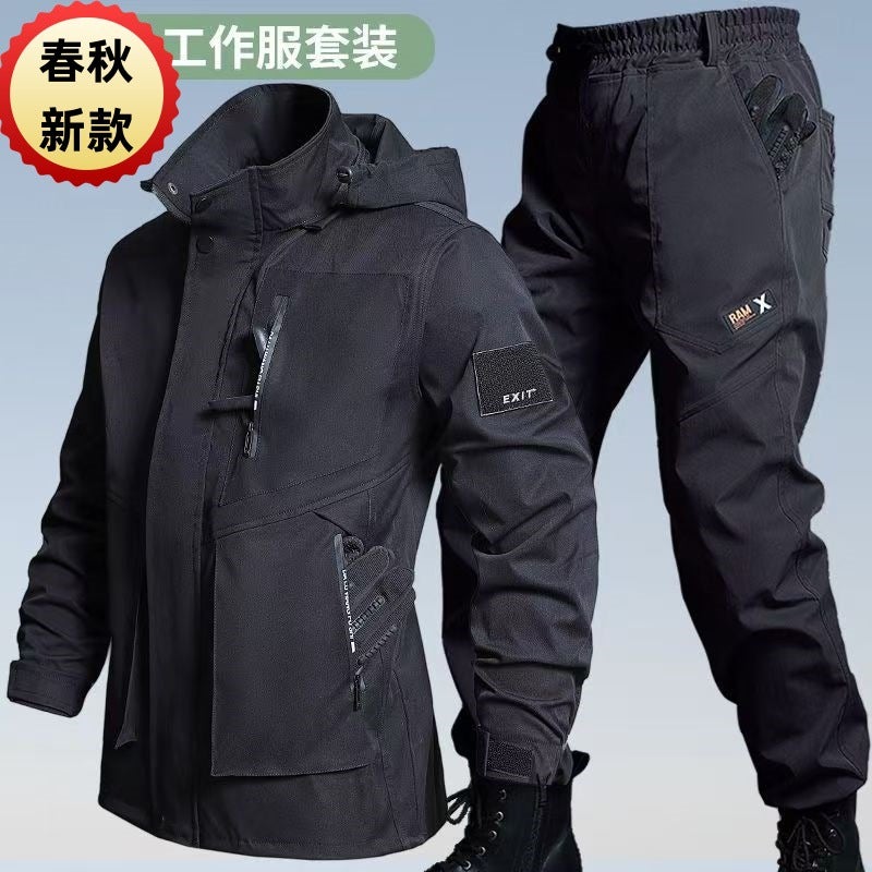 New Wear-Resistant Work Clothes Loose Electric Welding Auto Repair Work Clothing Riding Function Men'S And Women'S Training Clothes - Image 2