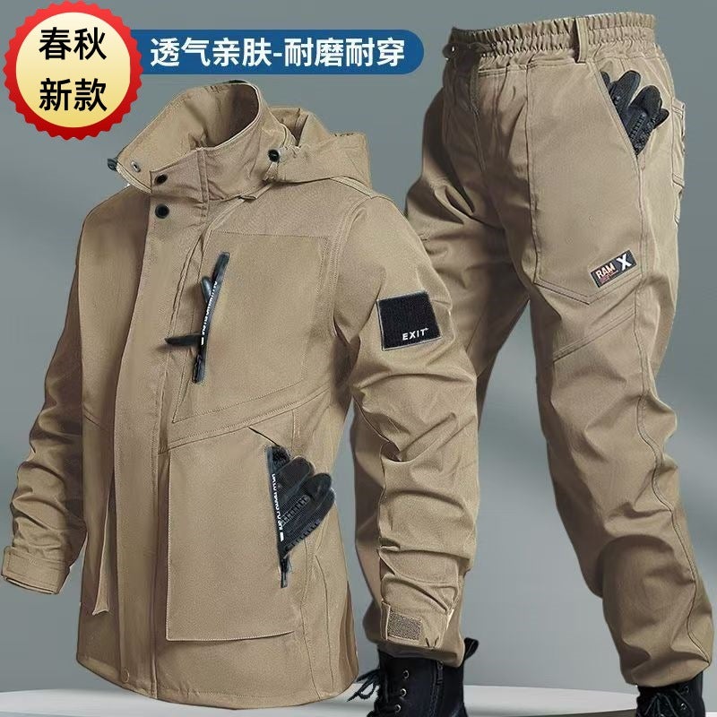 New Wear-Resistant Work Clothes Loose Electric Welding Auto Repair Work Clothing Riding Function Men'S And Women'S Training Clothes - Image 5