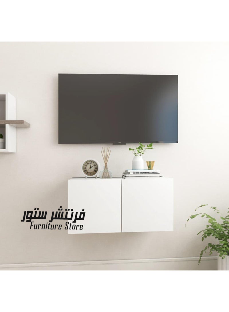 فرنتشر ستور وحدة تليفزيون مودرن - ارتفاع 30 سم - عرض 61 سم - عمق 22 سم ، من فرنتشر ستور.  - Image 1