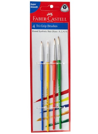 Round Tri-Grip Brush Pack of 4