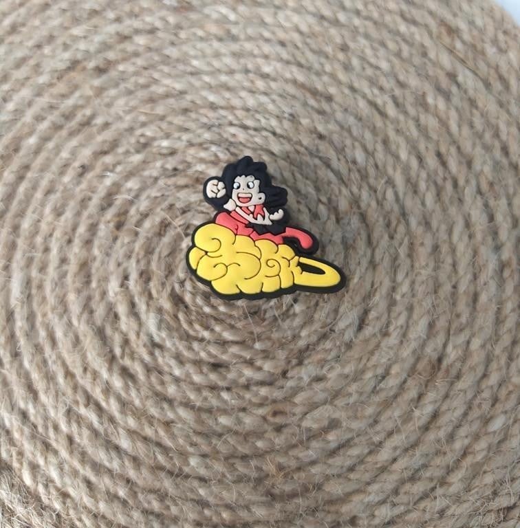 HD Marketim Slipper Ornament Silicone Slippers Sandal Buckle Dragon Ball Ornament Accessory - Image 1