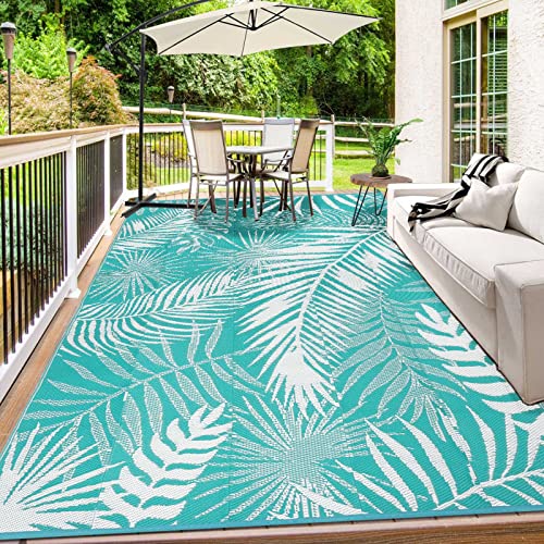 HiiARug Outdoor Rugs 9x12 for Patios Clearance Large Outdoor Rug Outdoor Plastic Straw Rug RV Camping Rug Large Outdoor Mat for RV Patio Backyard Deck Picnic Beach Trailer Camping