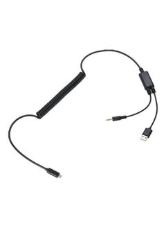 نيبمينينت كابل قابل للتمديد بمنفذي Aux و USB لمحول صوت السيارة.  - Image 2