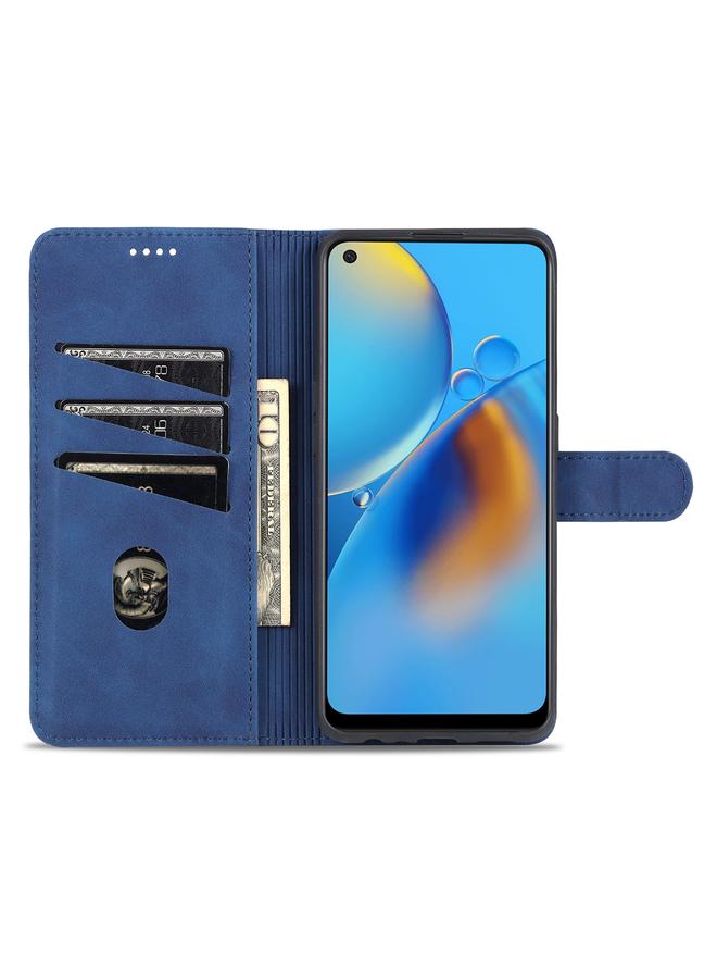 S-TOP Case For OPPO A74 4G / F19 AZNS Skin Feel Calf Texture Horizontal Flip Leather Case with Card Slots & Holder & Wallet - Image 4