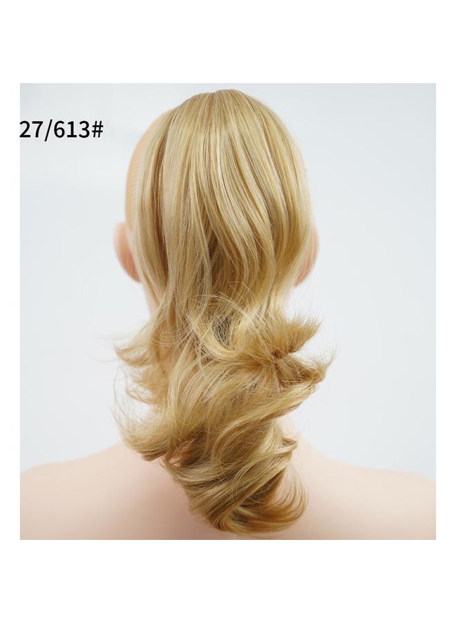 Bluejw European Wig Women's Grasping Clip Ponytail Fluffy High Temperature Silk Curly Short Curly Hair Ponytail Wig Ponytail - Image 5