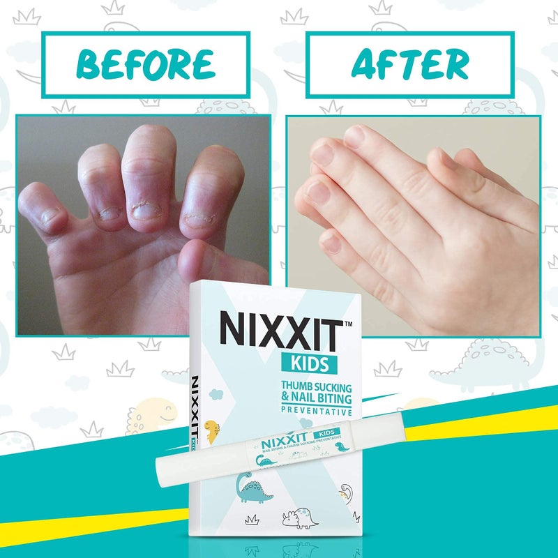 NIXXIT Nail Biting Treatment for Kids - Stop Thumb Sucking for Kids, Toddlers, Children - No Bite Nail Polish Pen - Non Glossy - Bitter Taste - Safe & Effective Solution - Paraben Free - (2 - Pack) - Image 3