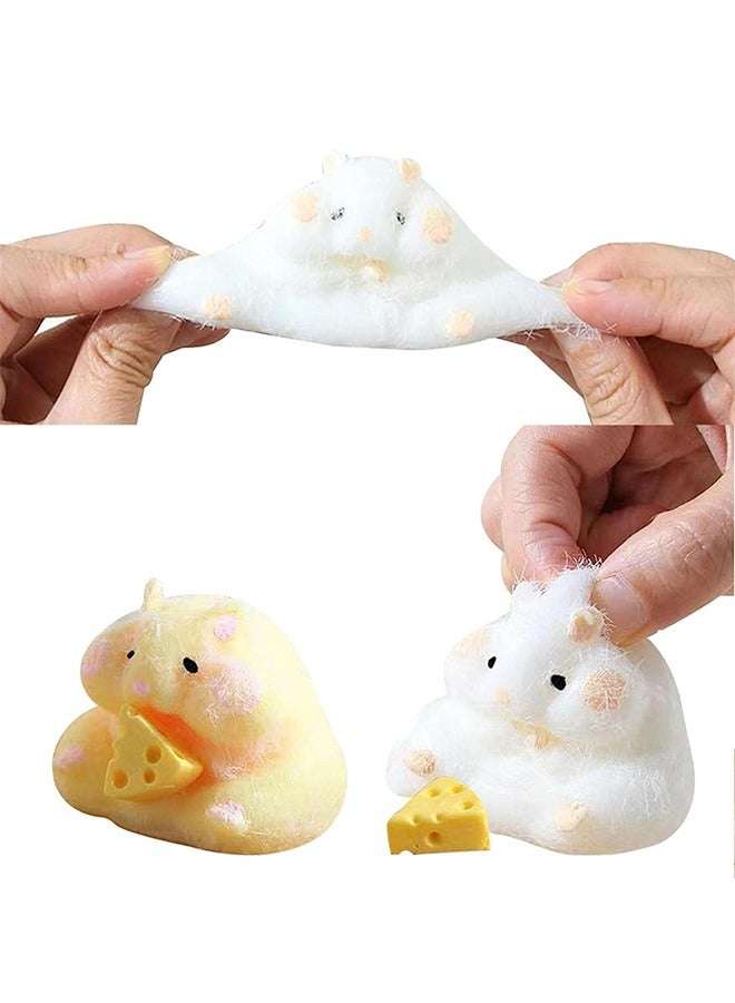 عدد 2 قطعة ألعاب ضغط على شكل هامستر، ألعاب تململ حسية لتخفيف التوتر، ألعاب تململ حسية لتخفيف التوتر، ألعاب تململ حسية مناسبة للبالغين والأطفال - Image 1