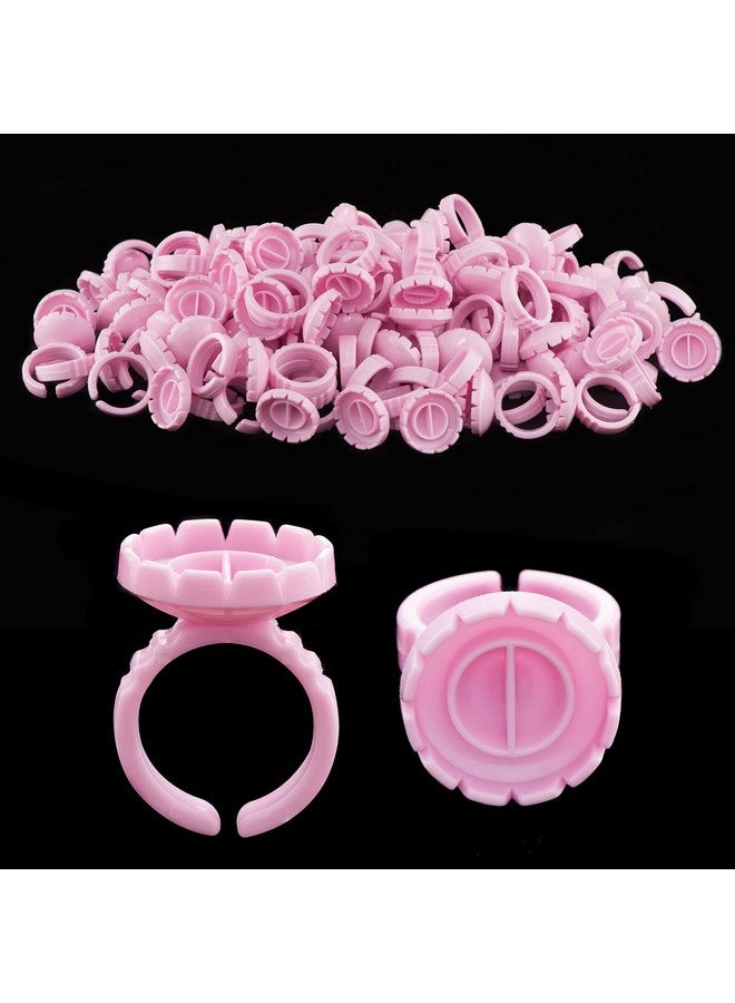 Beauty Junko Lash Extensions Supplies100Pcs Glue Rings Lash Glue Holder For Volume Lashes Fan Lash Glue Ring Cup For Eyelash Extension Supplies Supplies Lashes  - Image 1