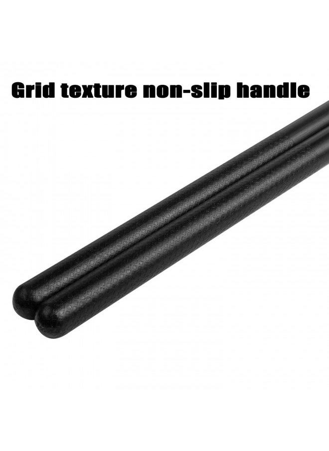 Da by Drum Sticks 5A 1 Pair Nylon Drumsticks 1 Pair Non-Slip Maple Wood with a Velvet Drawstring Bag(Black)  - Image 5
