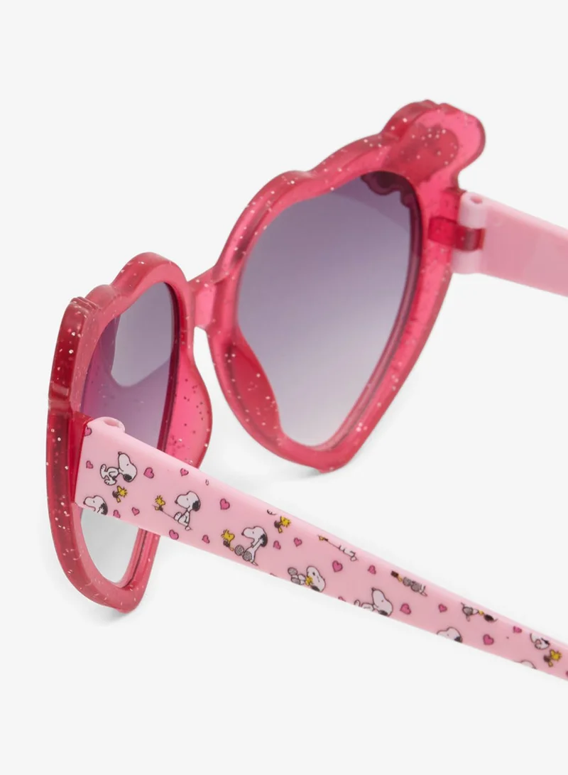 Redtag Girl Pink Snoopy Heart Sunglasses