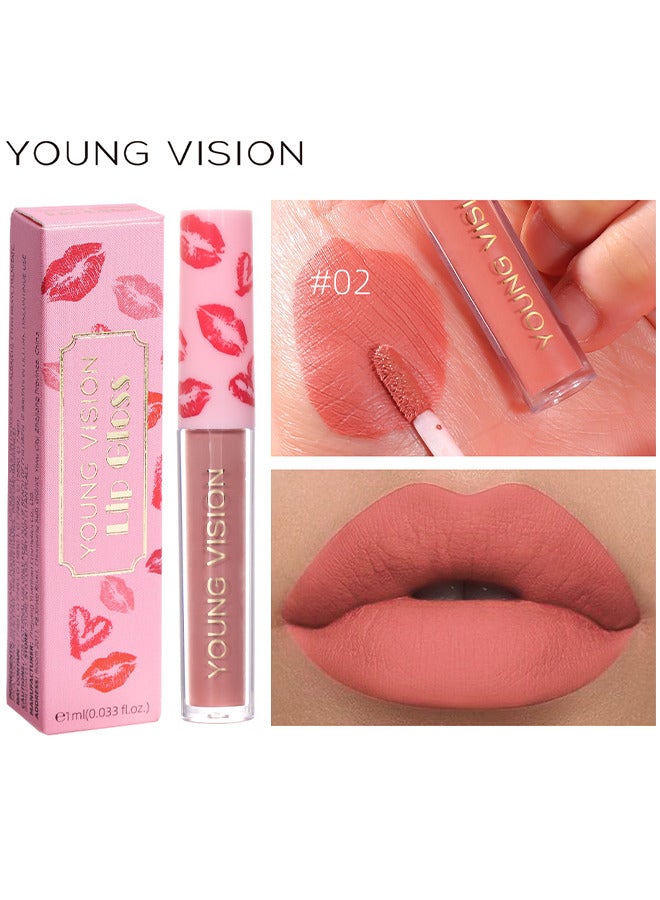 YOUNG VISION Velvet Matte Lip Gloss, Long-Lasting Makeup, Mist Lip Gloss, Non-Stick Cup Not Easy To Fade Liquid Lipstick For Women - Image 2
