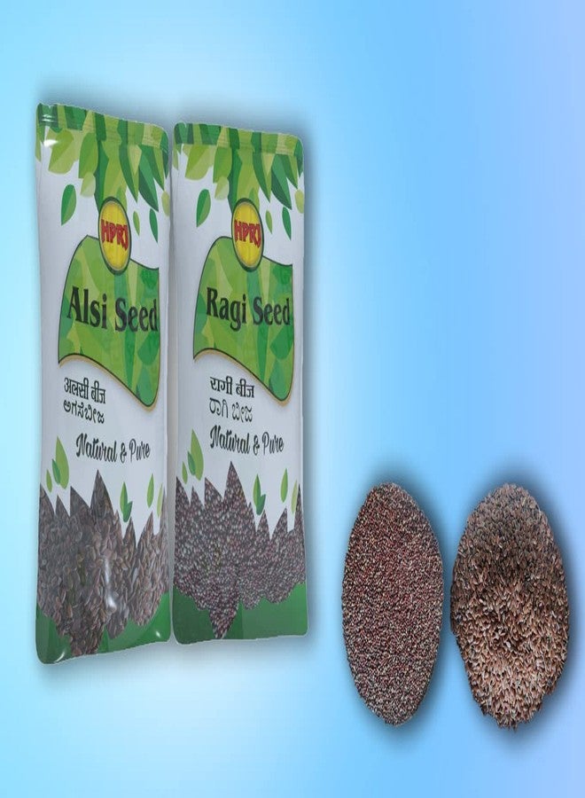 BIRDIE'S مجموعة بيردي من بذور الكتان (Alsi) 1 كجم + 1 كجم بذور راجي (الدخن الإصبعي) طعام للطيور (طيور الحب، الببغاوات، الكوكاتيل، الببغاء الصغير، الكونيور، الكوكاتو، المكاو، والرمادي الأفريقي)، طبيعي 100%. - Image 3
