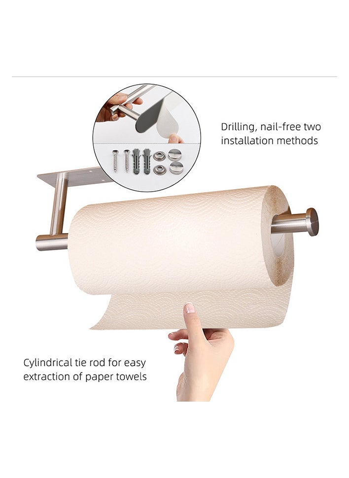 Generic - Stainless Steel Kitchen Bathroom Paper Towel Holder Wall Mount - Image 1