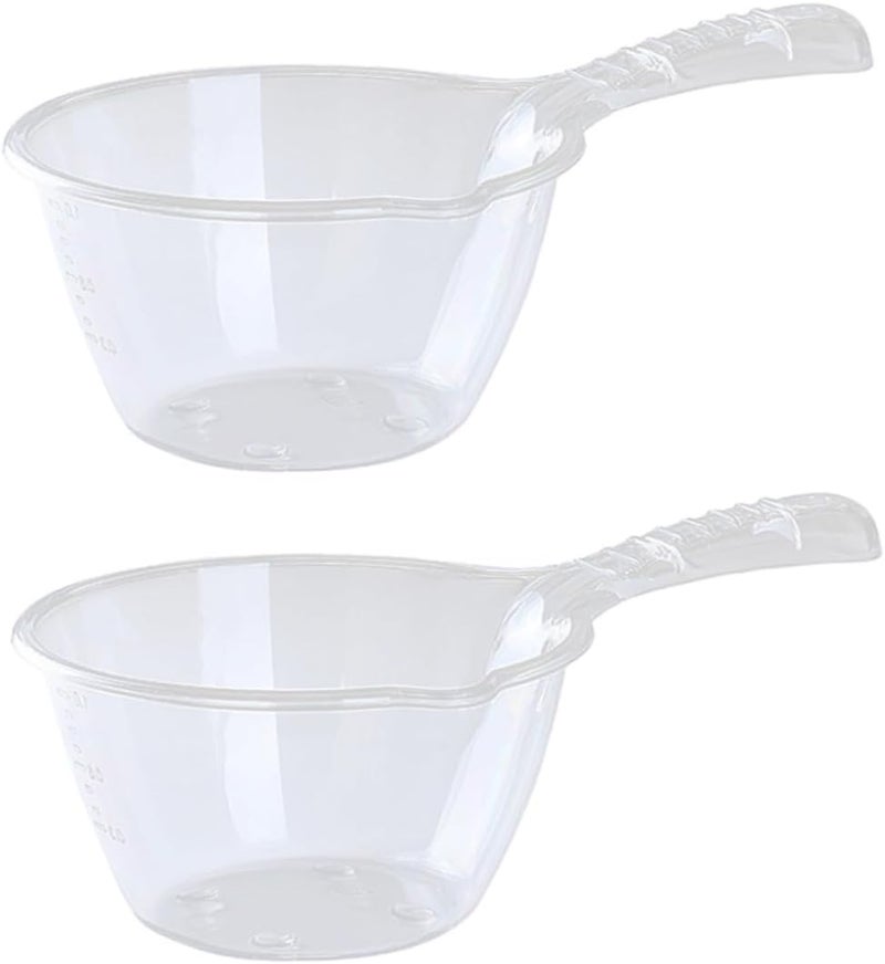 ABOOFAN 2Pcs Household Water Scoop Transparent Long Handle Water Ladles for Kitchen Practical Water Spoon for Dining Garden and Restaurant Use - Image 1