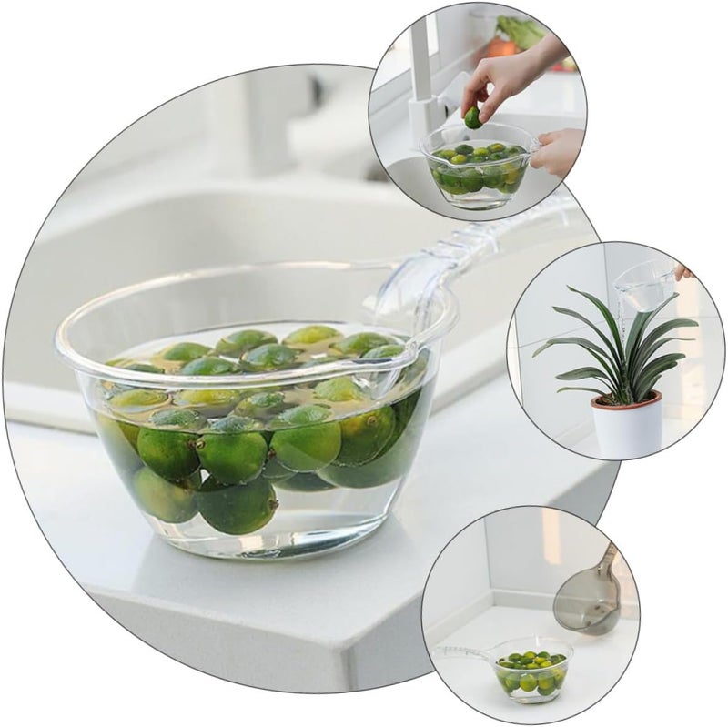 ABOOFAN 2Pcs Household Water Scoop Transparent Long Handle Water Ladles for Kitchen Practical Water Spoon for Dining Garden and Restaurant Use - Image 4