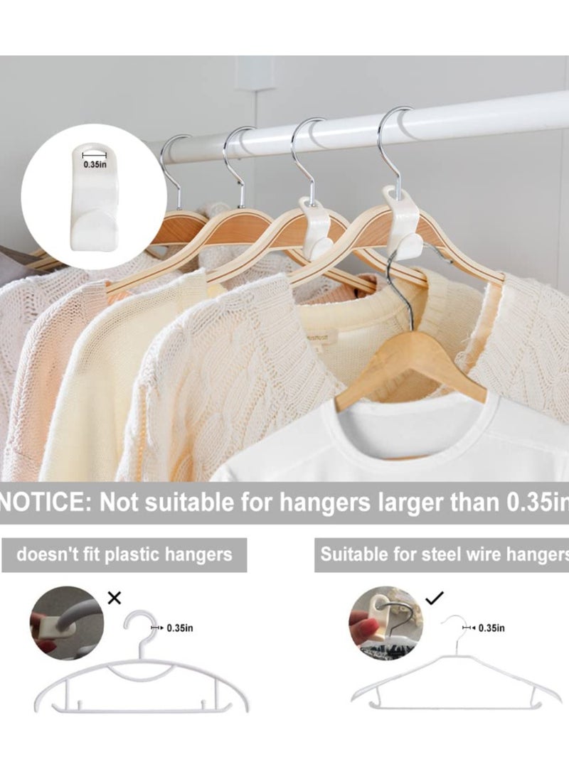 72-Piece Heavy-Duty Cascading Hanger Hooks - Space-Saving Plastic Clips for Wardrobes and Storage Cabinets - Ideal for Organizing Clothes and Maximizing Closet Space.