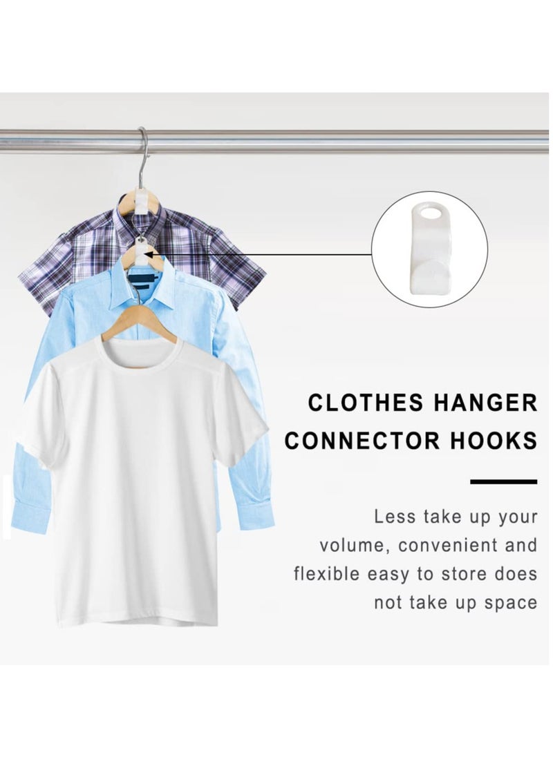 72-Piece Heavy-Duty Cascading Hanger Hooks - Space-Saving Plastic Clips for Wardrobes and Storage Cabinets - Ideal for Organizing Clothes and Maximizing Closet Space.