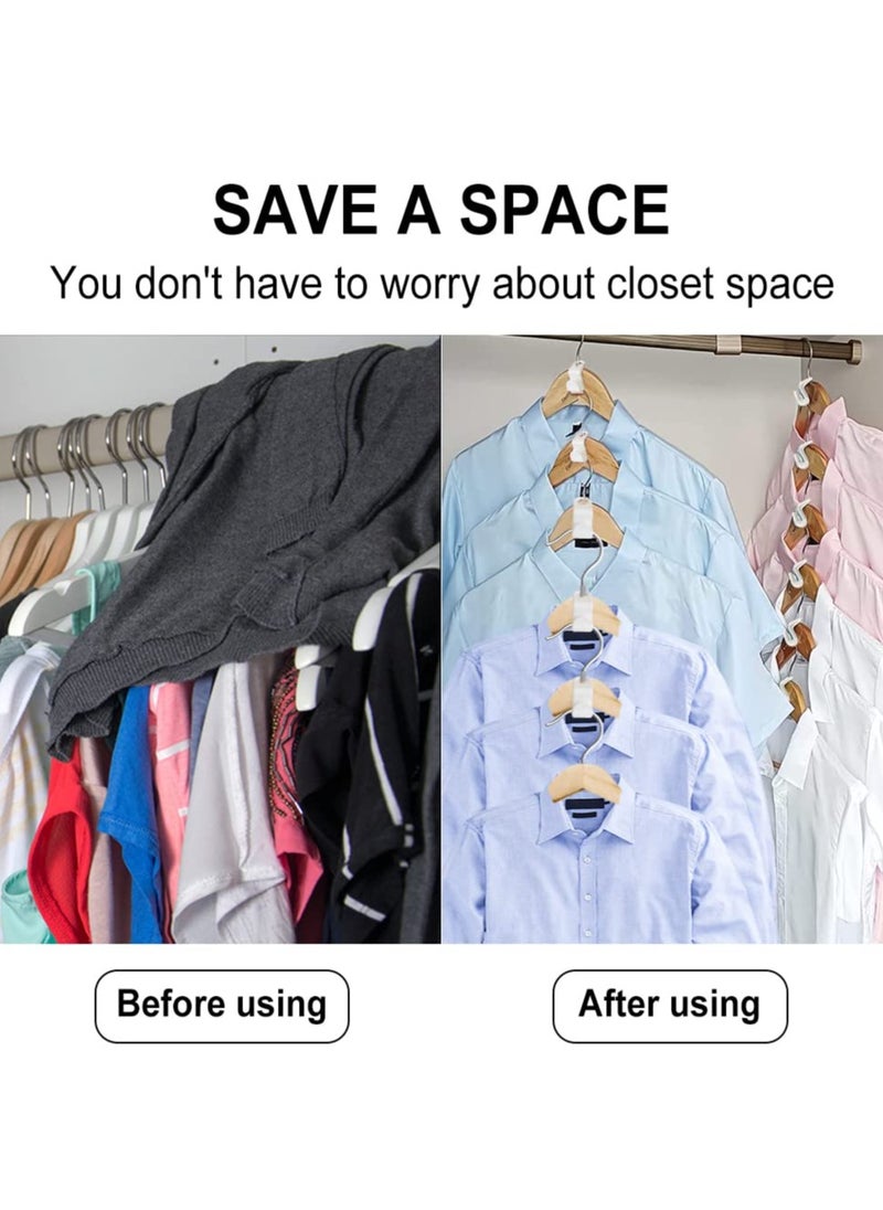 72-Piece Heavy-Duty Cascading Hanger Hooks - Space-Saving Plastic Clips for Wardrobes and Storage Cabinets - Ideal for Organizing Clothes and Maximizing Closet Space.