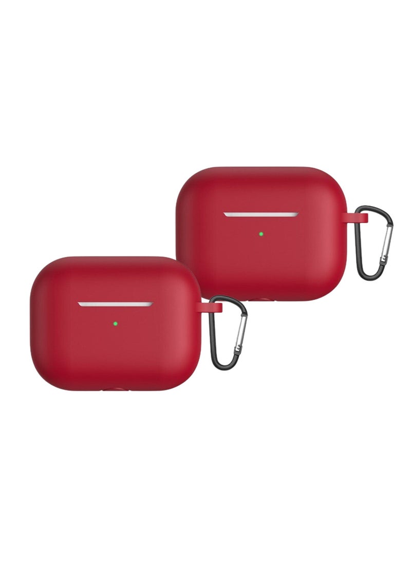 YOMNA 2022 New For Airpods Pro 2nd Generation Case Cover dustproof with hook anti-lost Protector for AirPods Pro2 Waterproof Cases Burgundy with Burgundy (set of 2)  - Image 1
