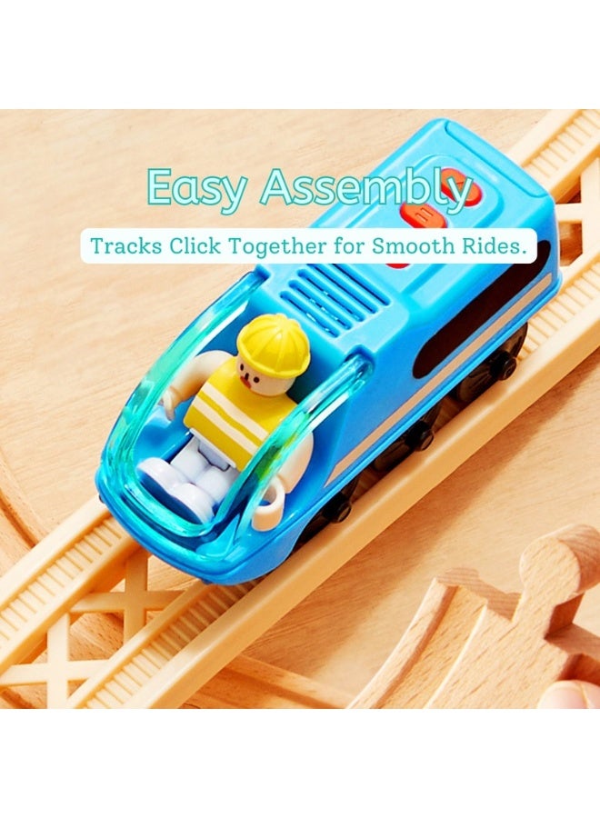 Mideer Train Track Building Blocks Playset 41 Pcs – Electric Locomotive Toy Train Set with City Buildings, Bridges & Magnetic Train Cars, Educational STEM Construction Toy for Kids Age 3+ - Image 4