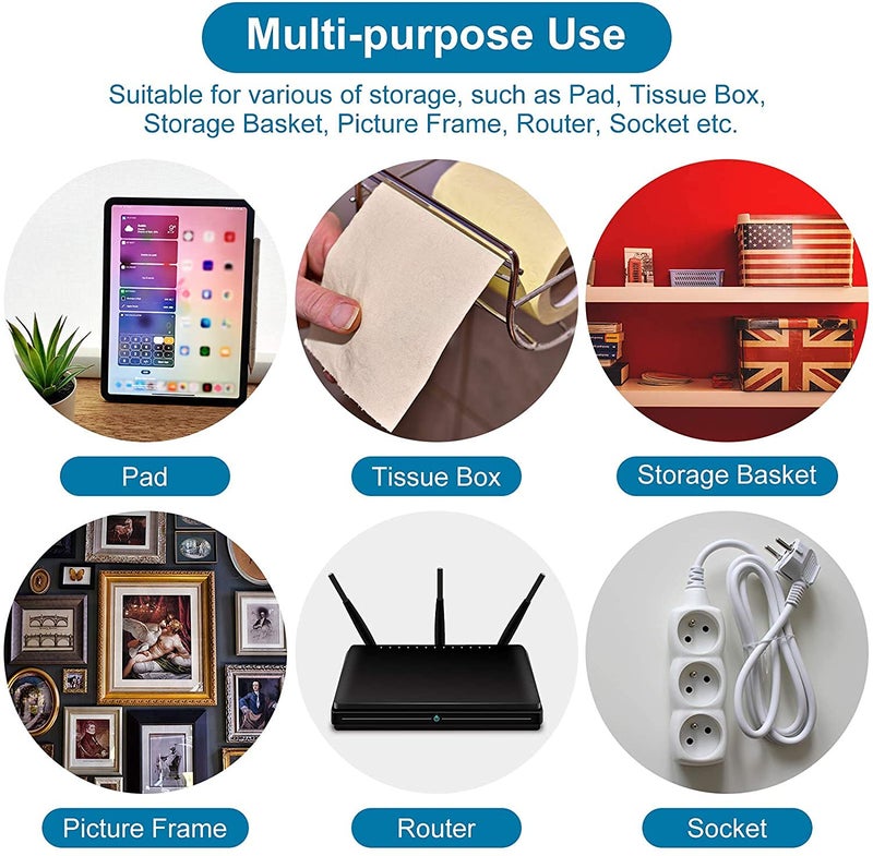 MeSwan MeSwan Adhesive Wall Hooks for Hanging Photo Frame Heavy Duty Multipurpose Bathroom Kitchen Office Wall Sticking NonTrace Screw Hook Double Sided Transparent Hook Pack of 10  - Image 5