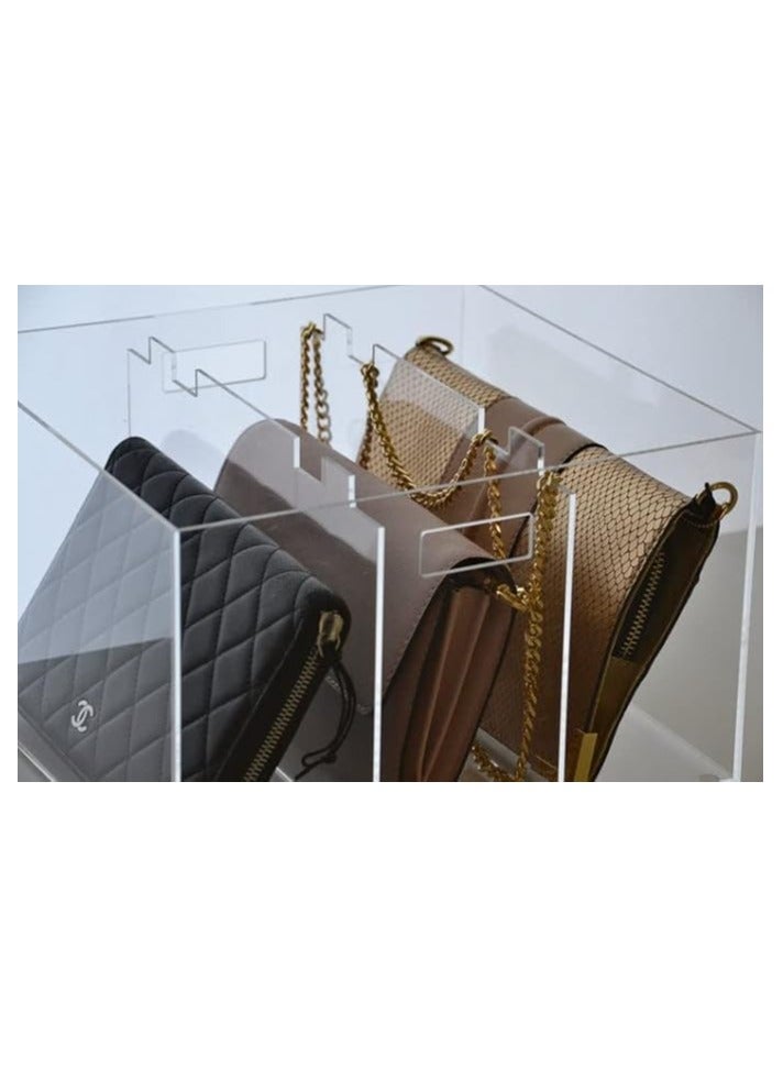 Creative Planet acrylic luxury bag display premium display cases for the bags or purse you love protecting your bag (3 Partition) - Image 5