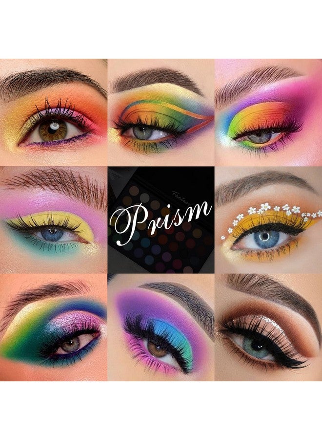 Prism Makeup Highly Pigmented Eye Makeup Palette, Matte Shimmer Metallic Eyeshadow Pallet Long Lasting Blendable Natural Colors Make Up Eye Shadows Cosmetics Gift Kit - Image 3