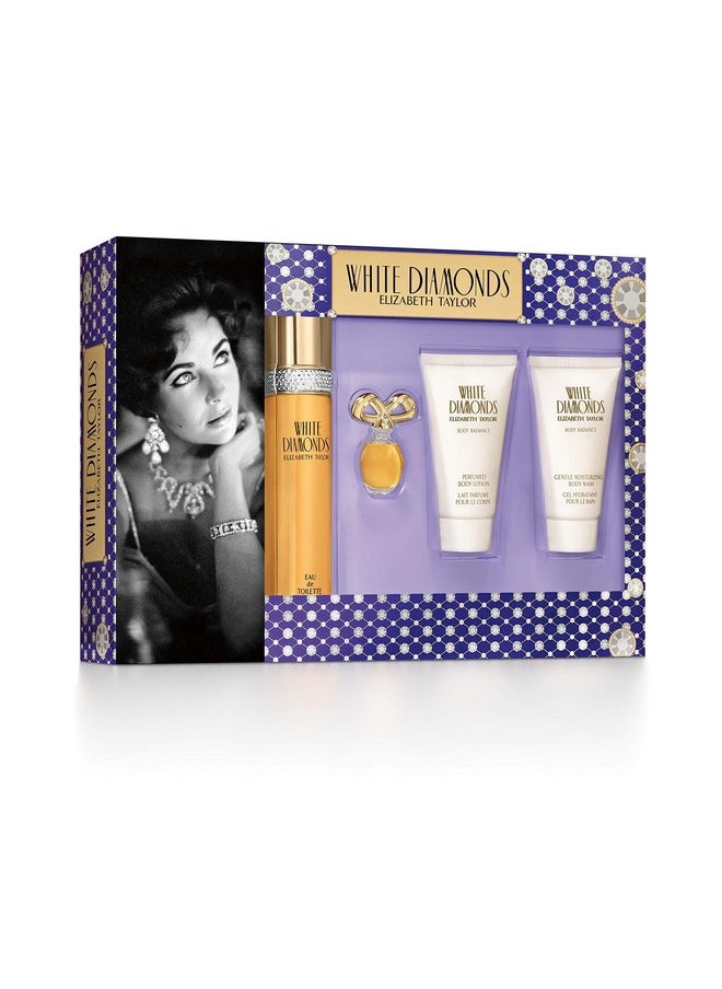 Elizabeth Taylor - Elizabeth Taylor White Diamonds Ladies Gift Set With Spray, Body Lotion, Body Wash & Perfume - Image 1