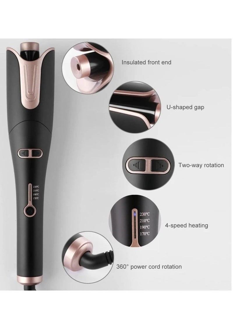 DENX DX1354 Automatic Ceramic Hair Curler - Effortless 360-Degree Rotation, Adjustable Speed Settings for Perfect Curls - Image 1