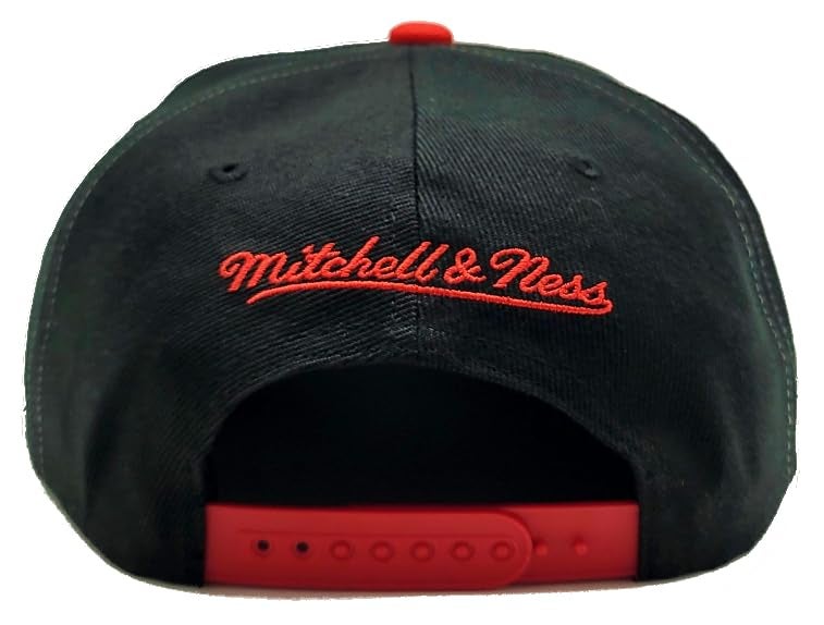 Mitchell Ness Mitchell & Ness Ohio State University Buckeyes New Retro Sharktooth Black Red Era Snapback Hat Cap - Image 3