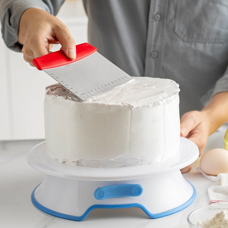 Household Stainless Steel Kitchen With Scale Noodle Cutter Dough Flour Cutter Baking Scraper Cream Scraper Flat Knife - Image 5