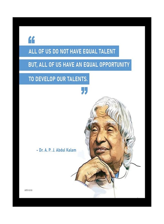ADROS Motivational Quotes/Great Saying by Indian Legends Photo Frame With Poster For Office Wall, Study Room, Workplace, Restaurant (Dr. A P J Abdul Kalam-1) - Image 1