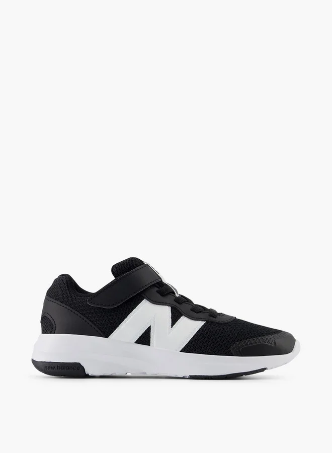 New Balance Boys' Logo Accent Sports Shoes with Hook and Loop Closure