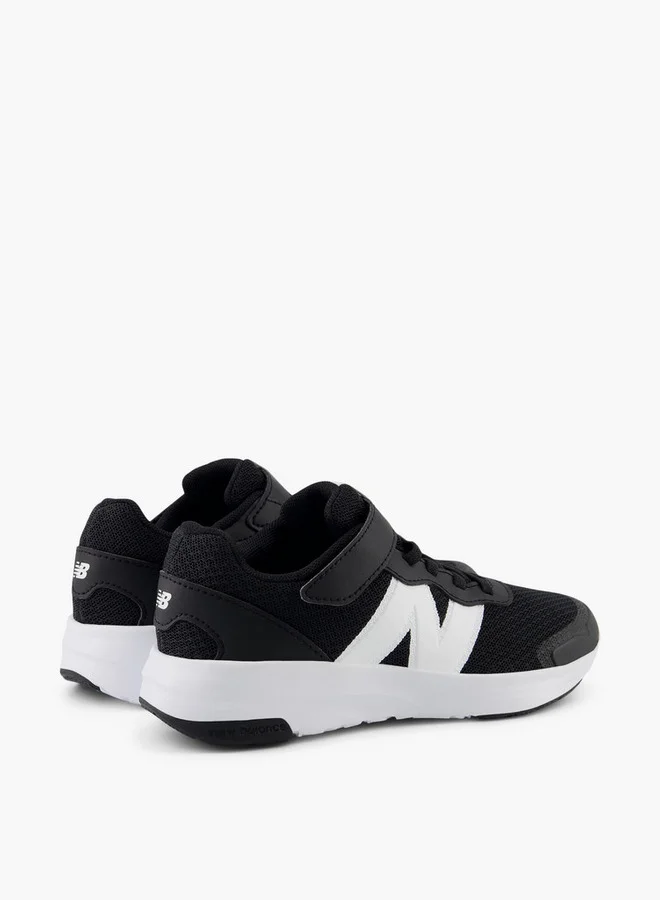 New Balance Boys' Logo Accent Sports Shoes with Hook and Loop Closure