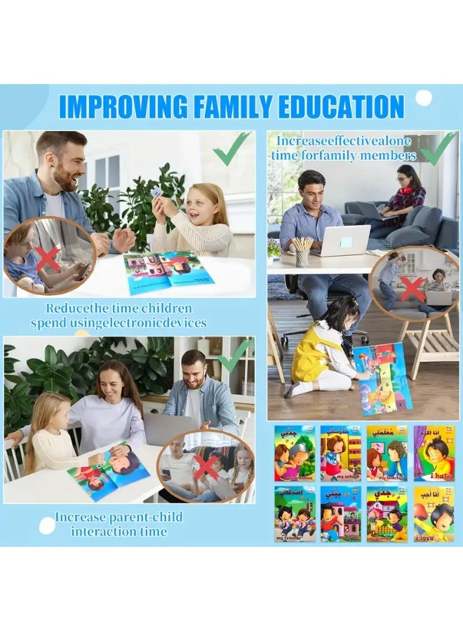 مجموعة من ٨ مواد تعليمية ثنائية اللغة باللغتين الإنجليزية والعربية. تستكشف هذه الكتب الجذابة الحياة الجامعية، وتبدأ بالقراءة عنها، وتساعدك على تعلم اللغات. إنها الهدية المثالية. - Image 2