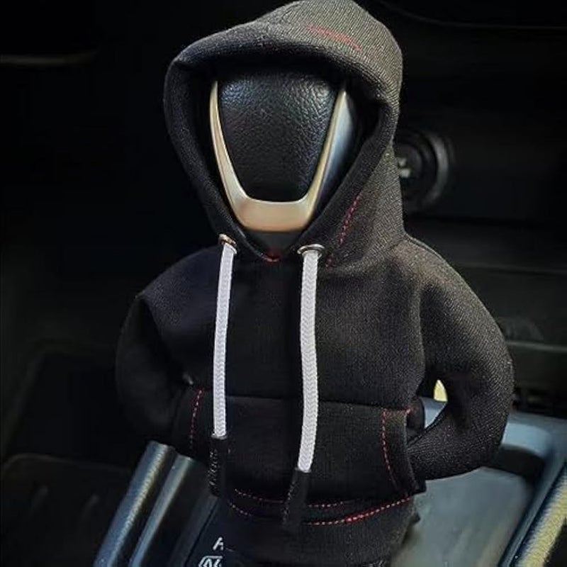 Car Shift Knob Hoodies Cover, 2023 Newest Car Universal Gear Shift Knob Cover, Fashionable Hooded Shirt, Trendy Hoodies For Car Shifter, Fashionable Automotive Interior Accessories - Image 1