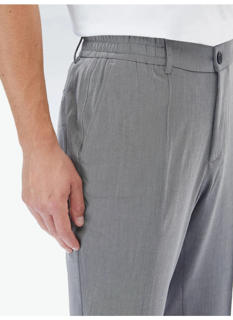 Kip Anthracite Woven Jogging Fit Casual Trousers