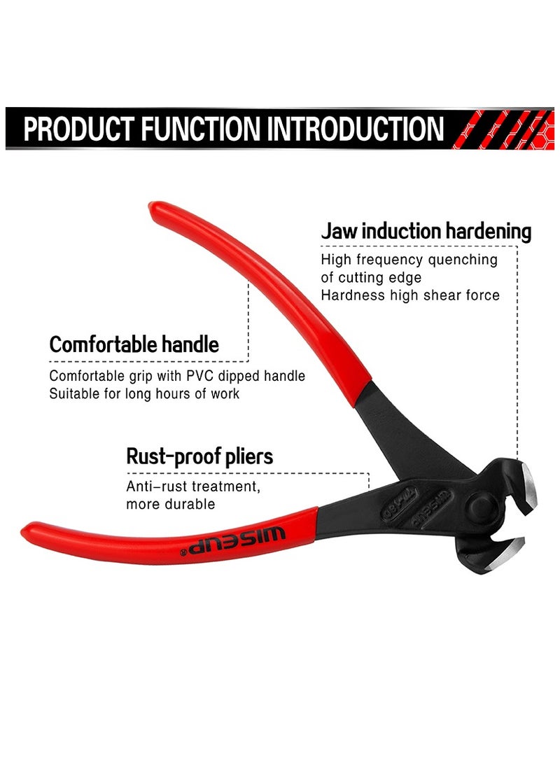 WISEUP It Is Made Of High-quality Chrome Vanadium Steel,the Whole Body Of The Tong Is Quenched, The Jaw Is Quenched Twice With High Frequency, With Good Toughness, Sharp And Durable,the Tong Head Can Be Opened And Closed Freely，easy To Use(7 inch)  - Image 2