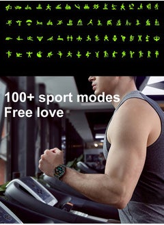 RollsTimi  Smart Watch for Men 1.55" Full Touch Screen with Bluetooth Call Voice Chat with Heart Rate Sleep Monitoring Activity Tracker IP67 Waterproof Fitness Tracker for Android iOS.  - Image 2