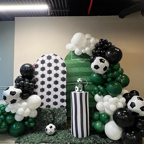 KHC-KHF SoccerBalloons 6PCS 22in Large Metallic Round Sphere Soccer Ball Football Balloons Birthday Game Day Sports Themed Party Decoration Activities Supply - Image 5