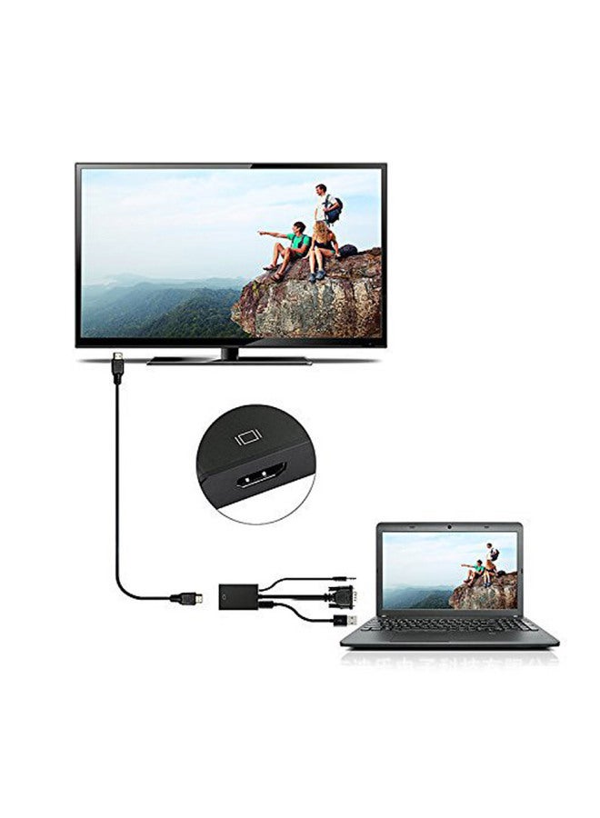 Vga To Hdmi Converter Vga To Hdmi Female Audio Desktop Computer Host Monitor HD Adapter Cable-Color:Audio Integration (distribution Line) - Image 3