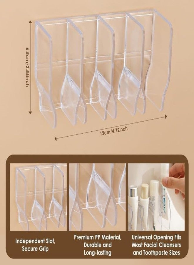 HEONAY Wall Mounted Skin Care Caddy | Bathroom Organizer Shelf with Adhesive Mount Storage Rack for Cosmetics, Toiletries, Face Wash, Lotions & Makeup Essentials (Pack Of 1) - Image 2