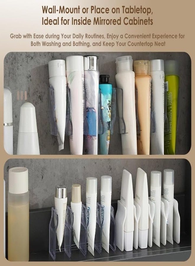 HEONAY Wall Mounted Skin Care Caddy | Bathroom Organizer Shelf with Adhesive Mount Storage Rack for Cosmetics, Toiletries, Face Wash, Lotions & Makeup Essentials (Pack Of 1) - Image 4