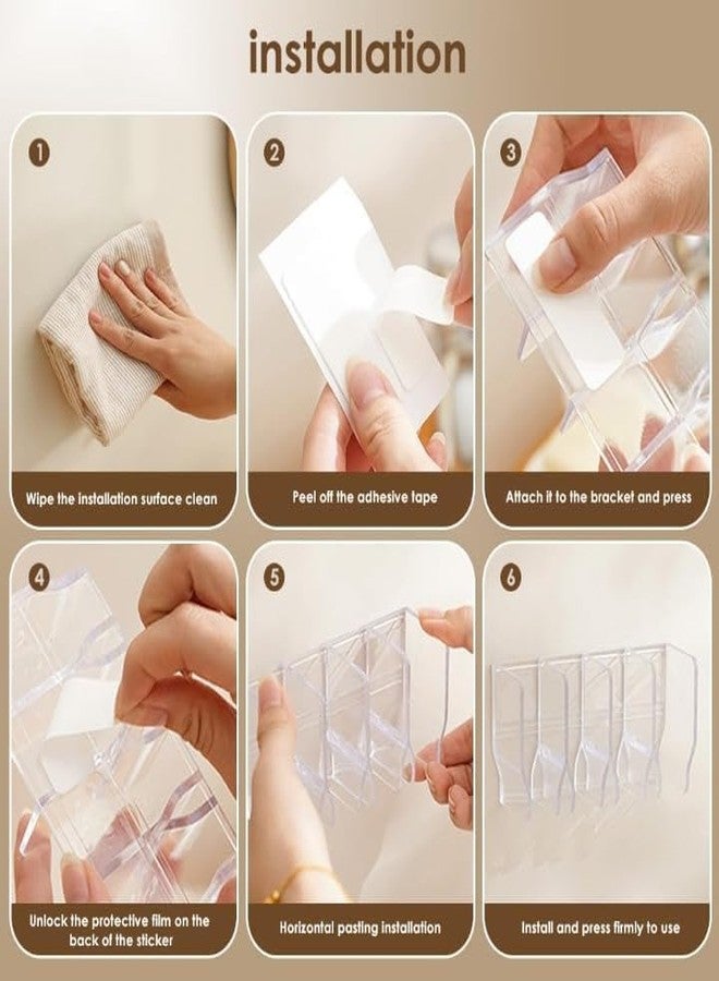 HEONAY Wall Mounted Skin Care Caddy | Bathroom Organizer Shelf with Adhesive Mount Storage Rack for Cosmetics, Toiletries, Face Wash, Lotions & Makeup Essentials (Pack Of 1) - Image 3
