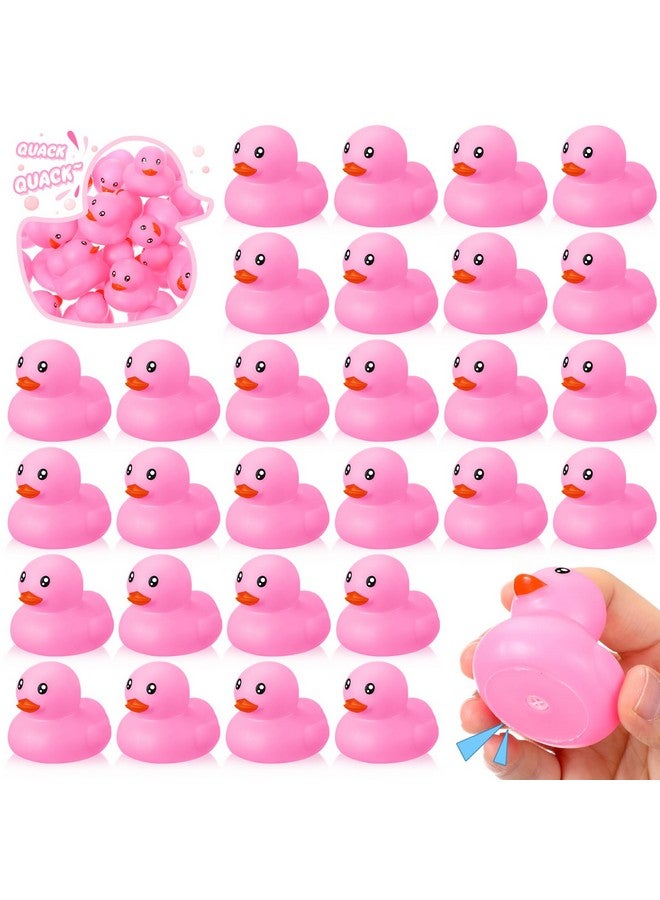 Hungdao ألعاب مطاطية صغيرة هوندوا 24 قطعة بحجم 2 إنش للأطفال هدايا حفلات صيفية للسباحة هدايا عيد ميلاد للأولاد والبنات مستلزمات حفلات استقبال المواليد (وردي) - Image 1