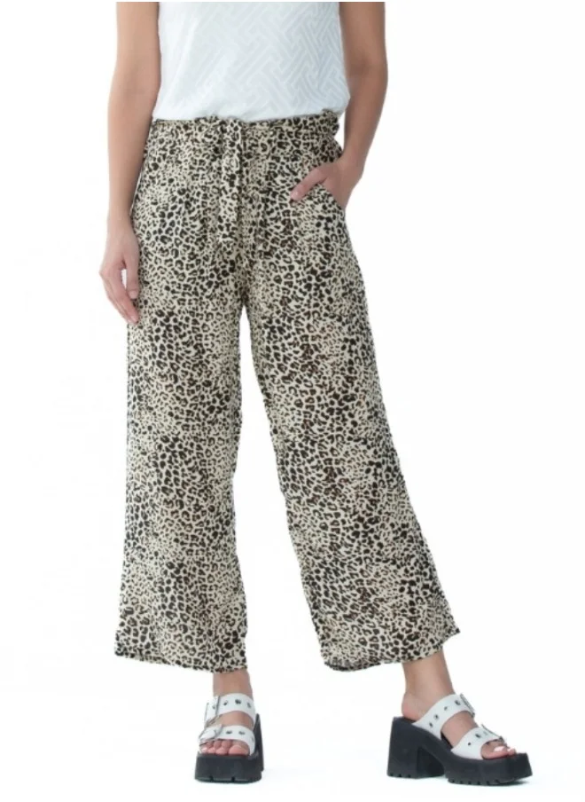 HaILYS Leopard Print Cropped Pants