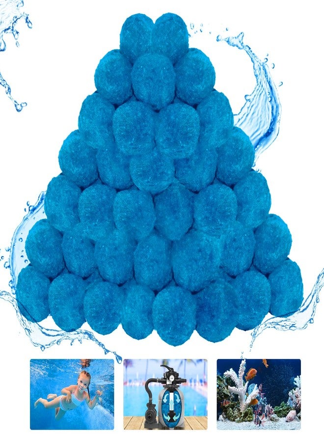 WLLEYAY 2.5kg Pool Filter Balls, New Efficient and Improved Pool Filter Sand Alternative, Reusable and Eco-Friendly Blue Filter Balls, Replace 250lbs Sand - Image 1