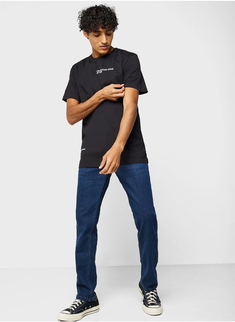 Calvin Klein Jeans - Multiplacement Text Crew Neck T-Shirt - Image 1