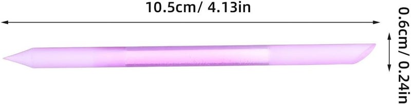 Healeved 4pcs Glass Cuticle Pusher - Glass Cuticle Stick Set - Double Sided Crystal Nail Files - Precision Manicure Pedicure Pusher Tool for Hand Nail Care - Image 2